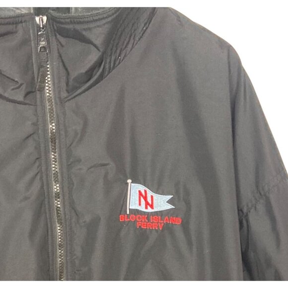 Vintage Columbia Block Island Ferry Jacket Mens XXL Black Fleece Lined Nautical - Picture 2 of 12